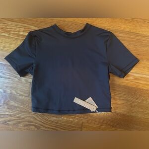 Skims swim cropped t-shirt, onyx, Sz S